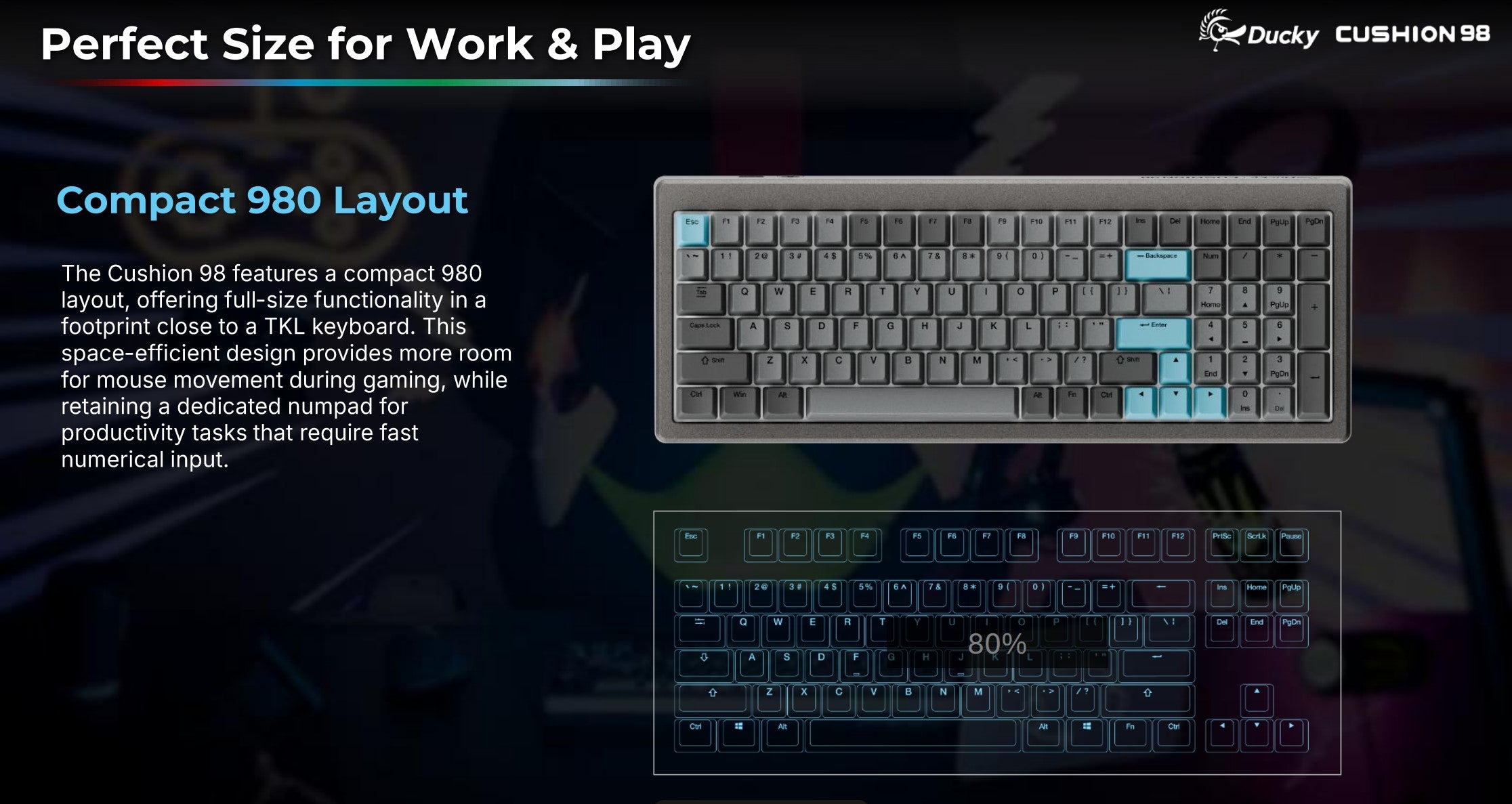 Ducky Cushion98 * Wireless Keyboard MK83I510JR |79029|