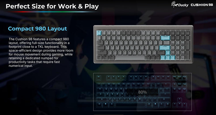 Ducky Cushion98 * Wireless Keyboard MK83I510JR |79029|