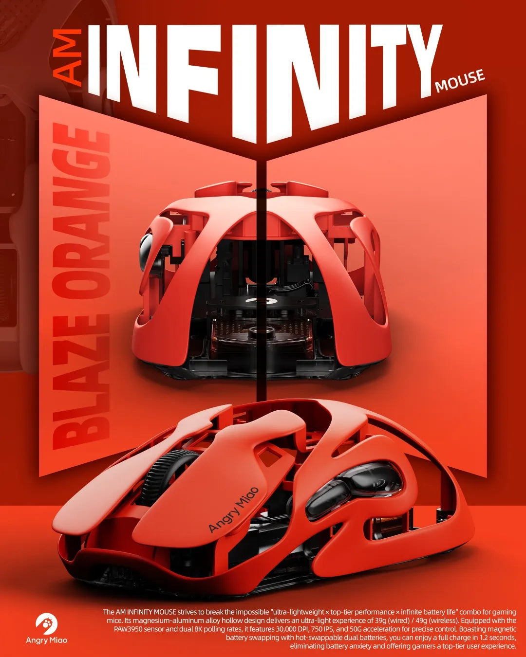 Angry Miao AM Infinity * Wireless 8K Mouse MKOFI6DMSY |79236|
