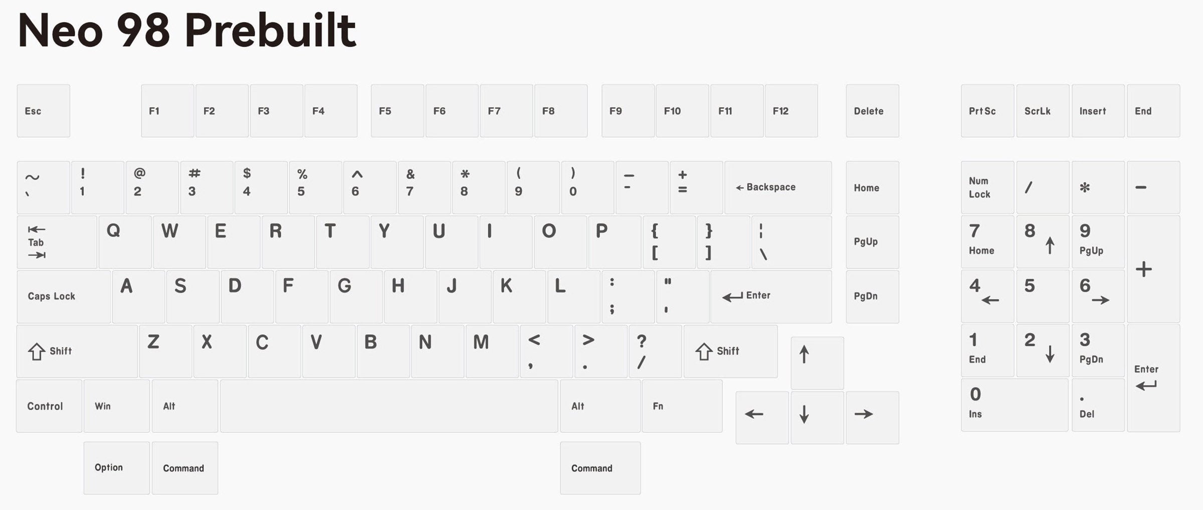 Neo98 * Aluminum 98% Wireless Prebuilt Keyboard MKX824EH5K |79122|