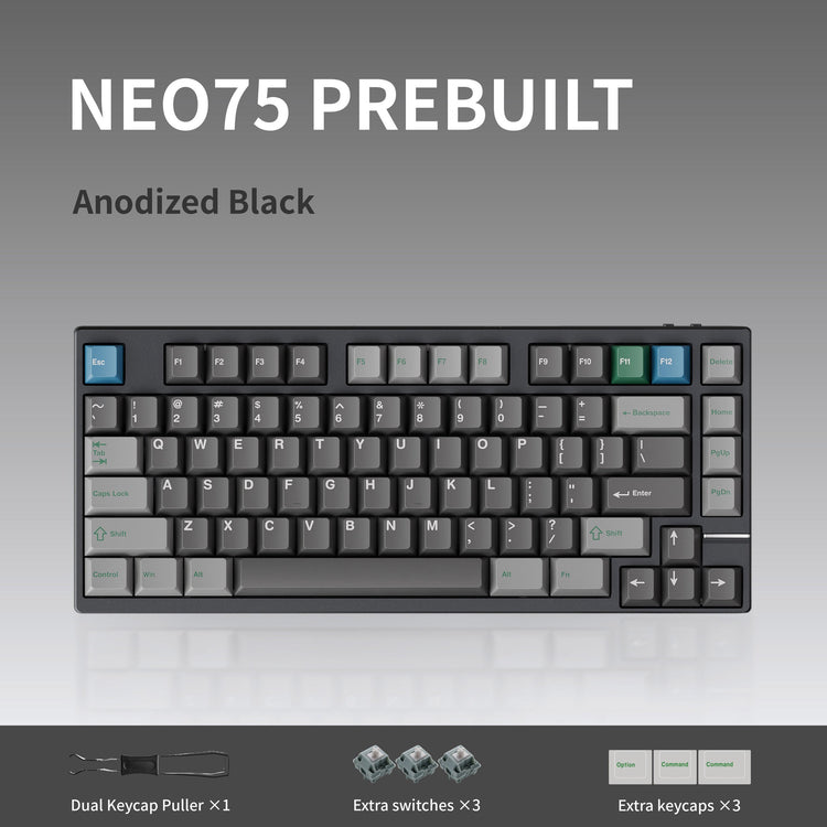 Neo75 * Aluminum 75% Wireless Prebuilt Keyboard MKWWYTKTAZ |79126|