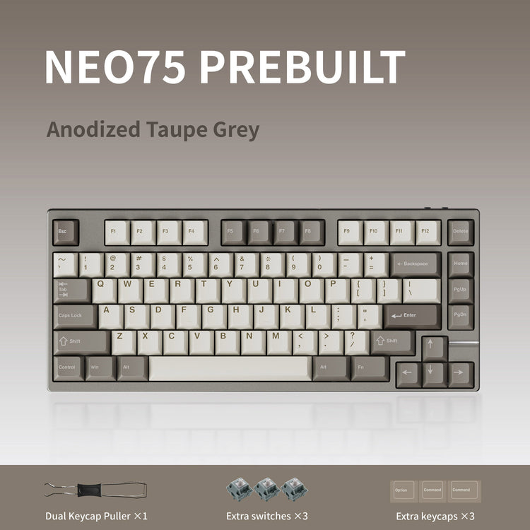 Neo75 * Aluminum 75% Wireless Prebuilt Keyboard MKWWYTKTAZ |79125|