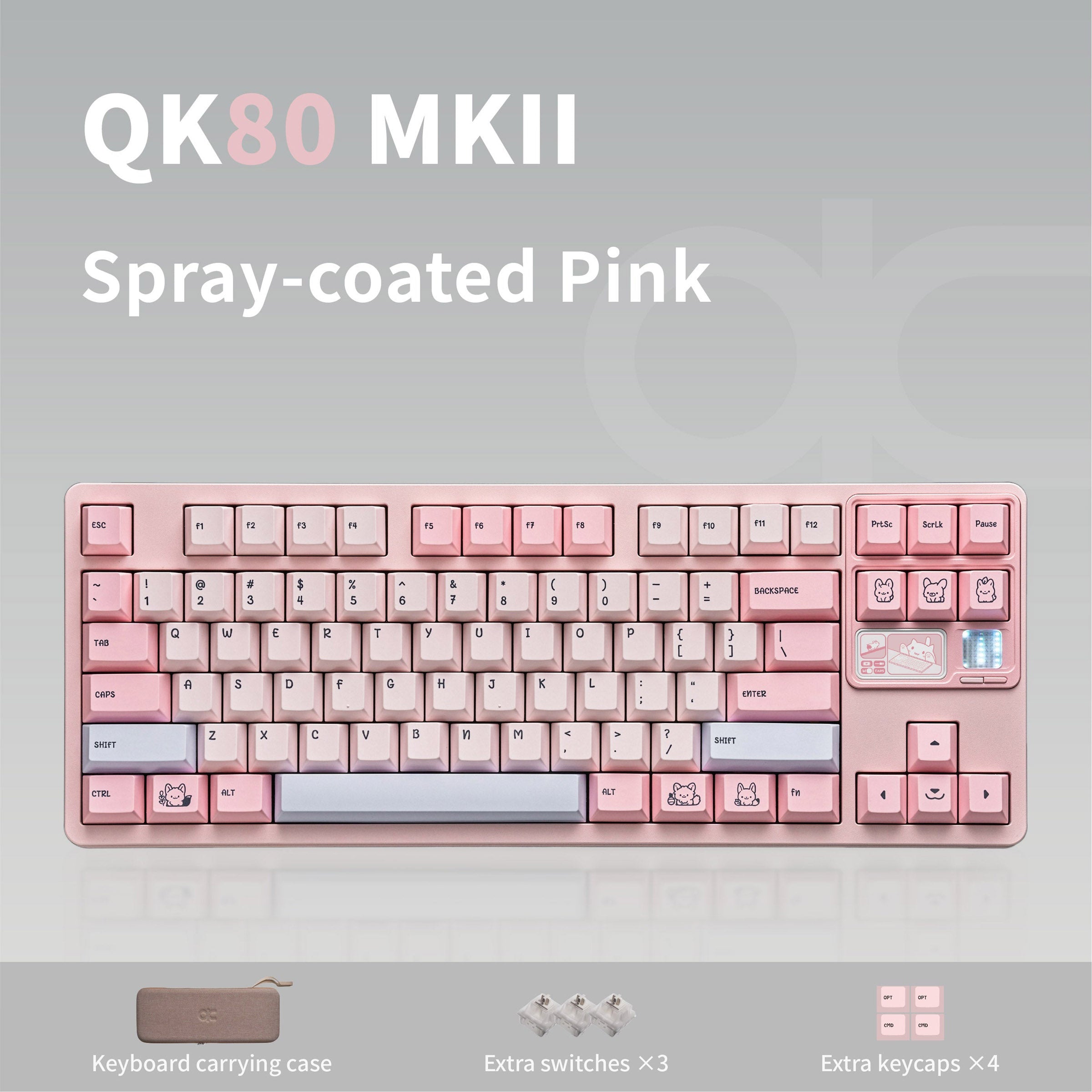 Qwertykeys QK80 Mk2 Aluminum Wireless Prebuilt Keyboard