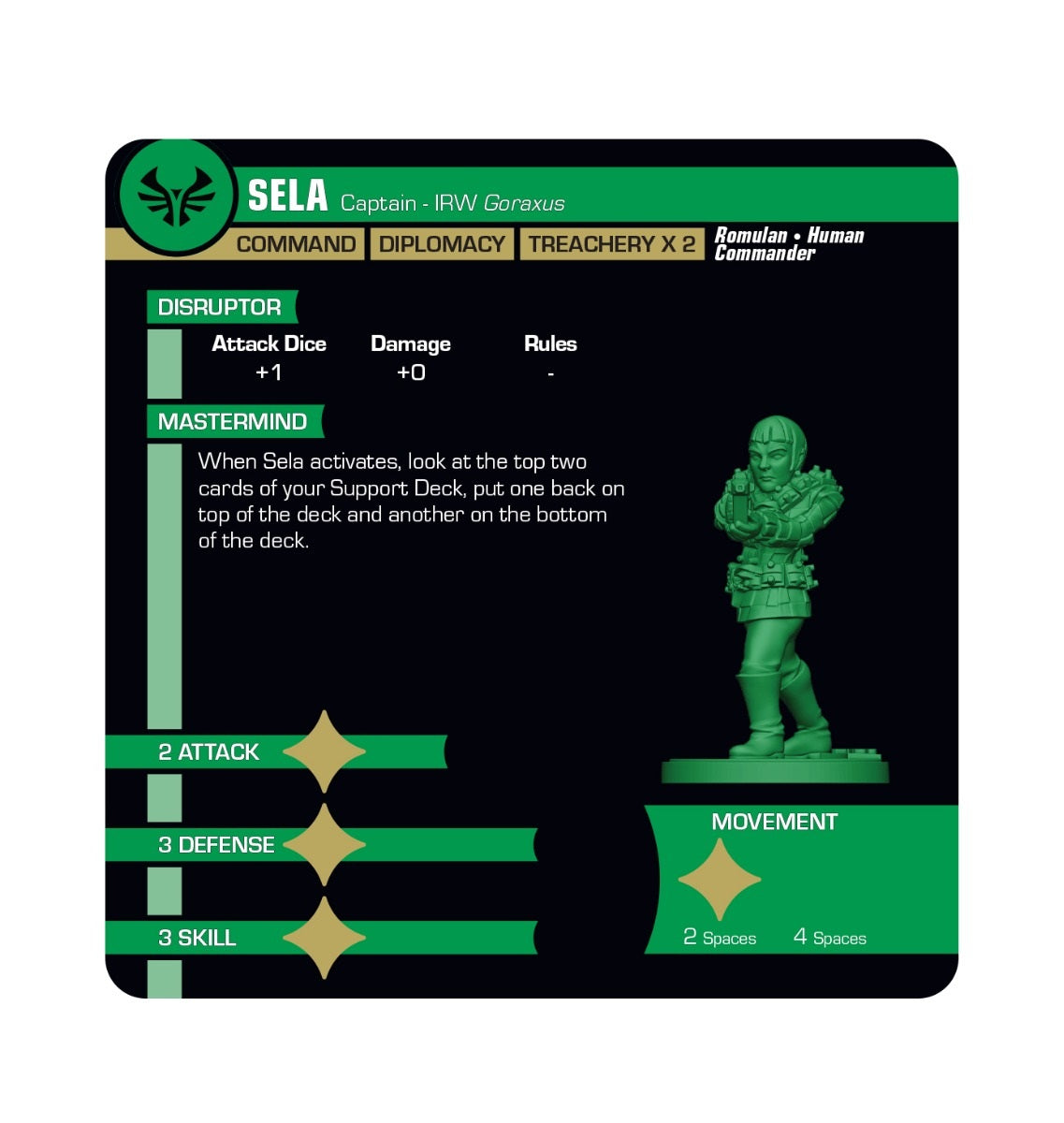 Star Trek Away Missions Comma Sela Romulan Expansion MKQ9EC2HGU |79197|
