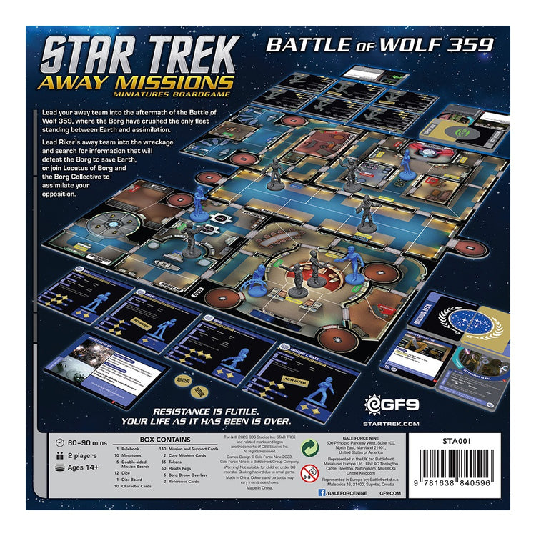 Star Trek Away Missions Battle of Wolf 359 Core Set Federation Versus The Borg MKGCAXS0BE |79210|
