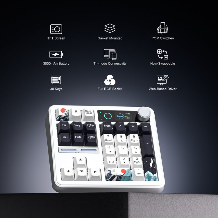 Womier SK30 * Kanagawa Wireless Numpad Keyboard MKIS76KKLO |79265|