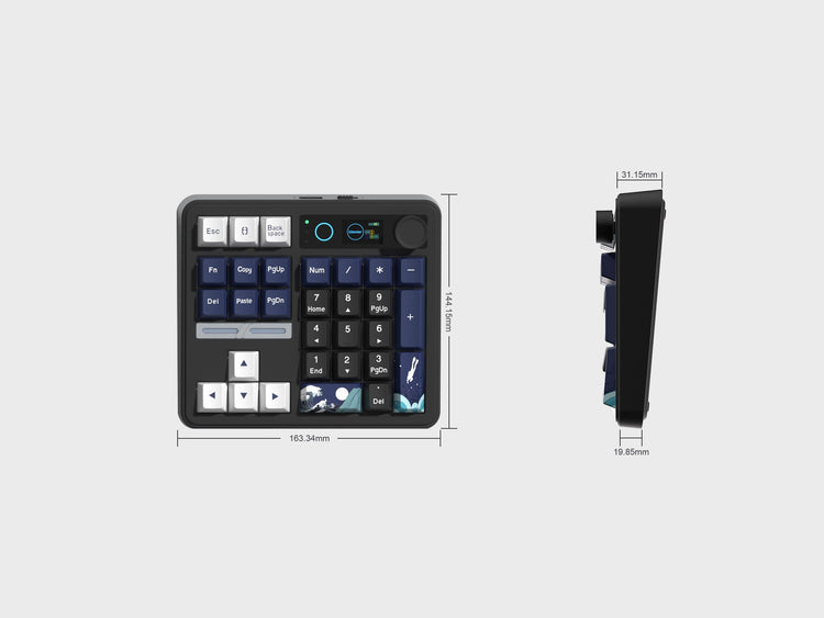 Womier SK30 * Kanagawa Wireless Numpad Keyboard MKIS76KKLO |79269|
