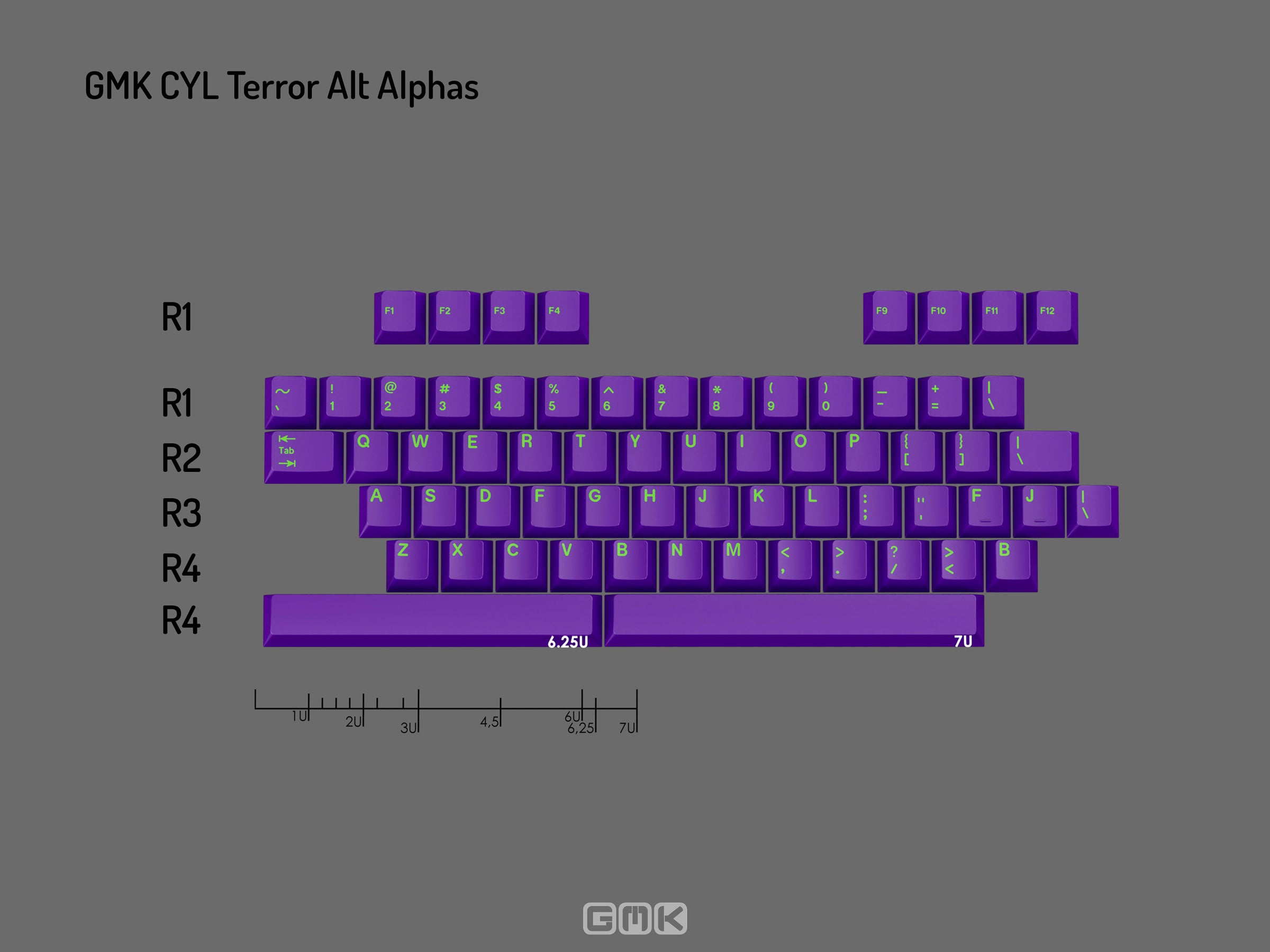 GMK Terror * Cherry Profile Double Shot ABS Keycap Set MKMO2QD34H |27501|