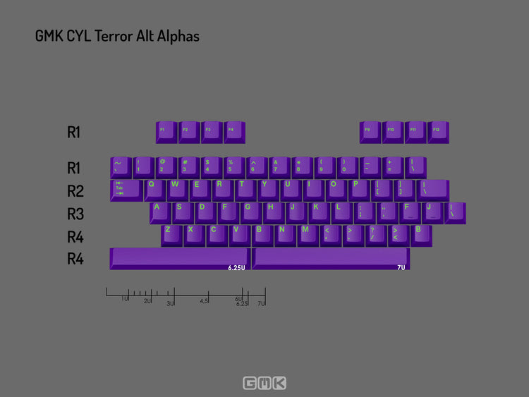 GMK Terror * Cherry Profile Double Shot ABS Keycap Set MKMO2QD34H |27501|