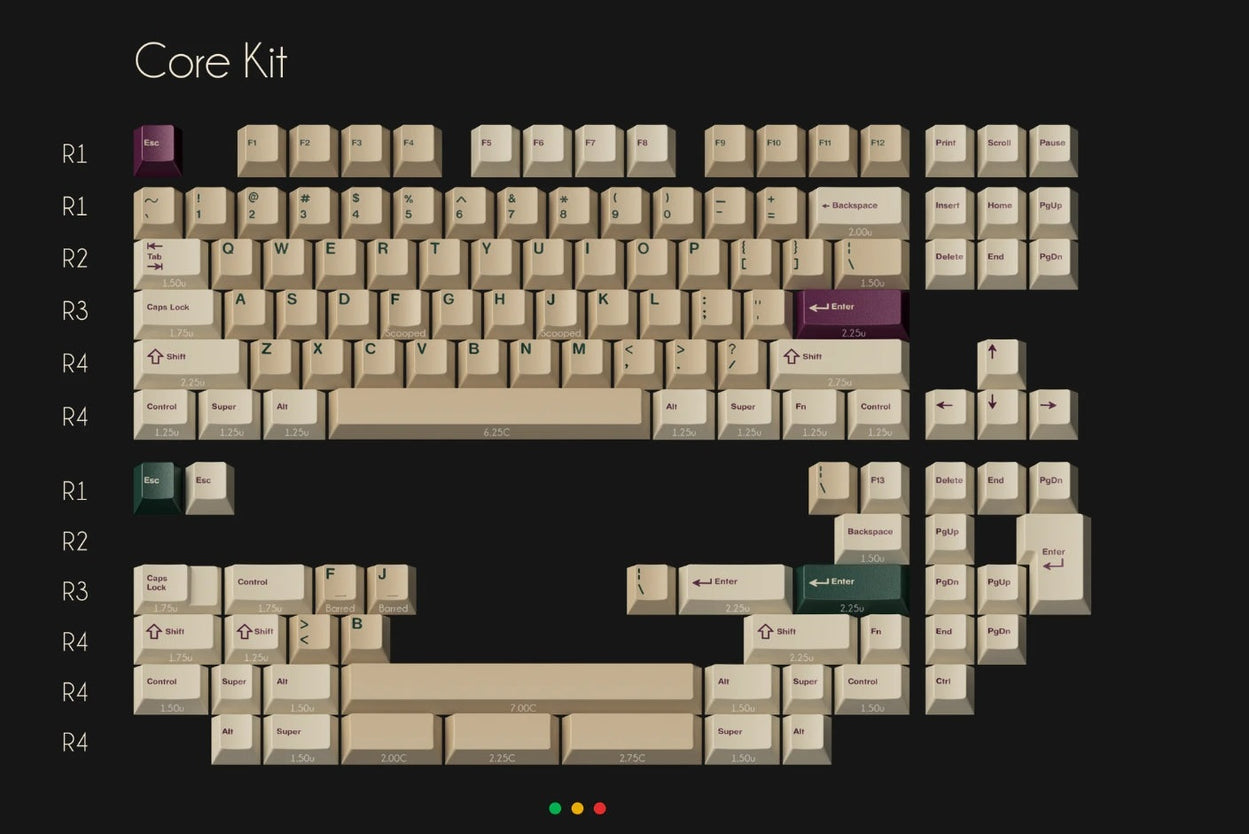GMK Fleuriste Cherry Profile Double Shot ABS Keycap Set MK28K1CS9C |0|