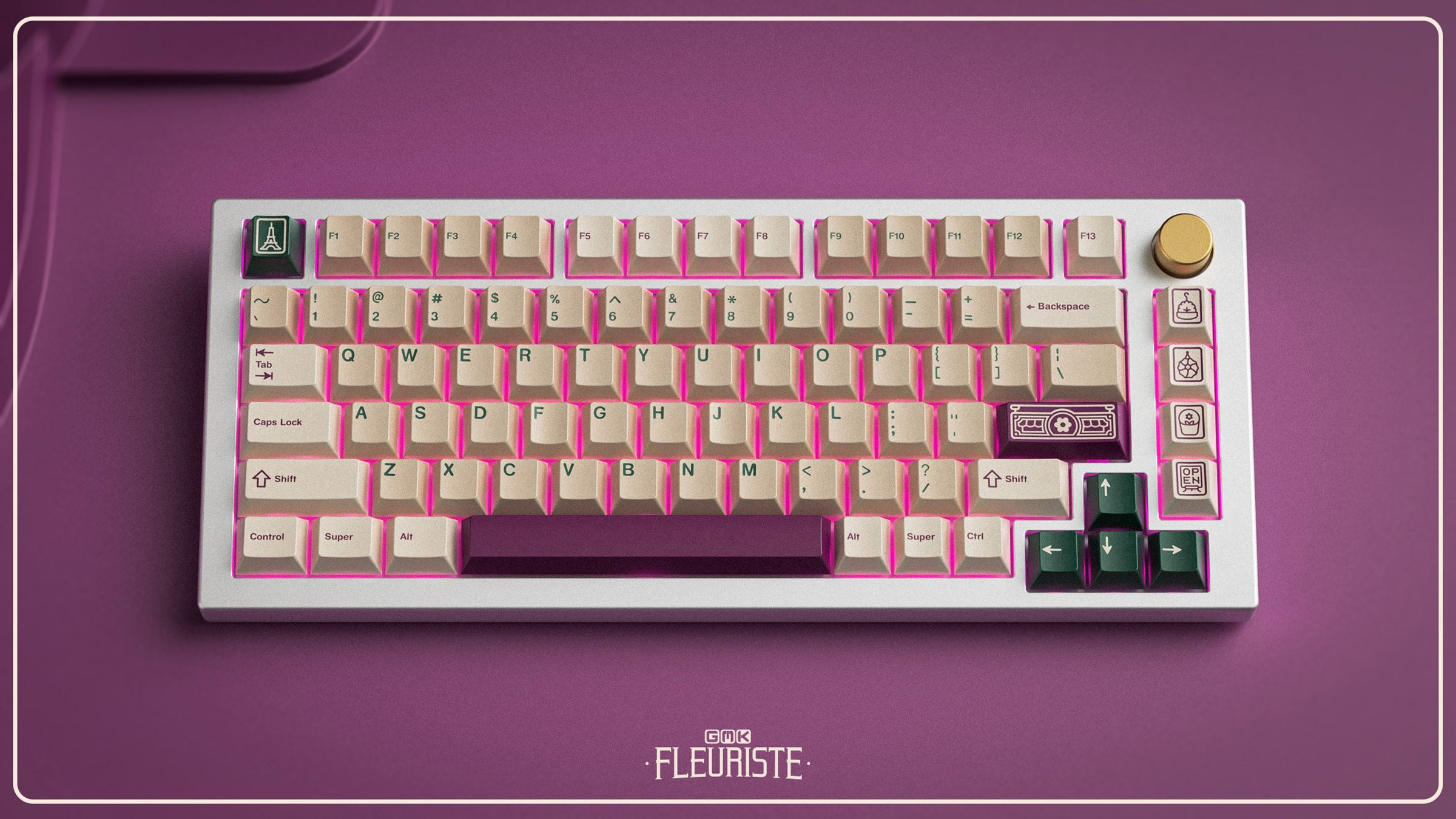 GMK Fleuriste Cherry Profile Double Shot ABS Keycap Set MK28K1CS9C |79323|