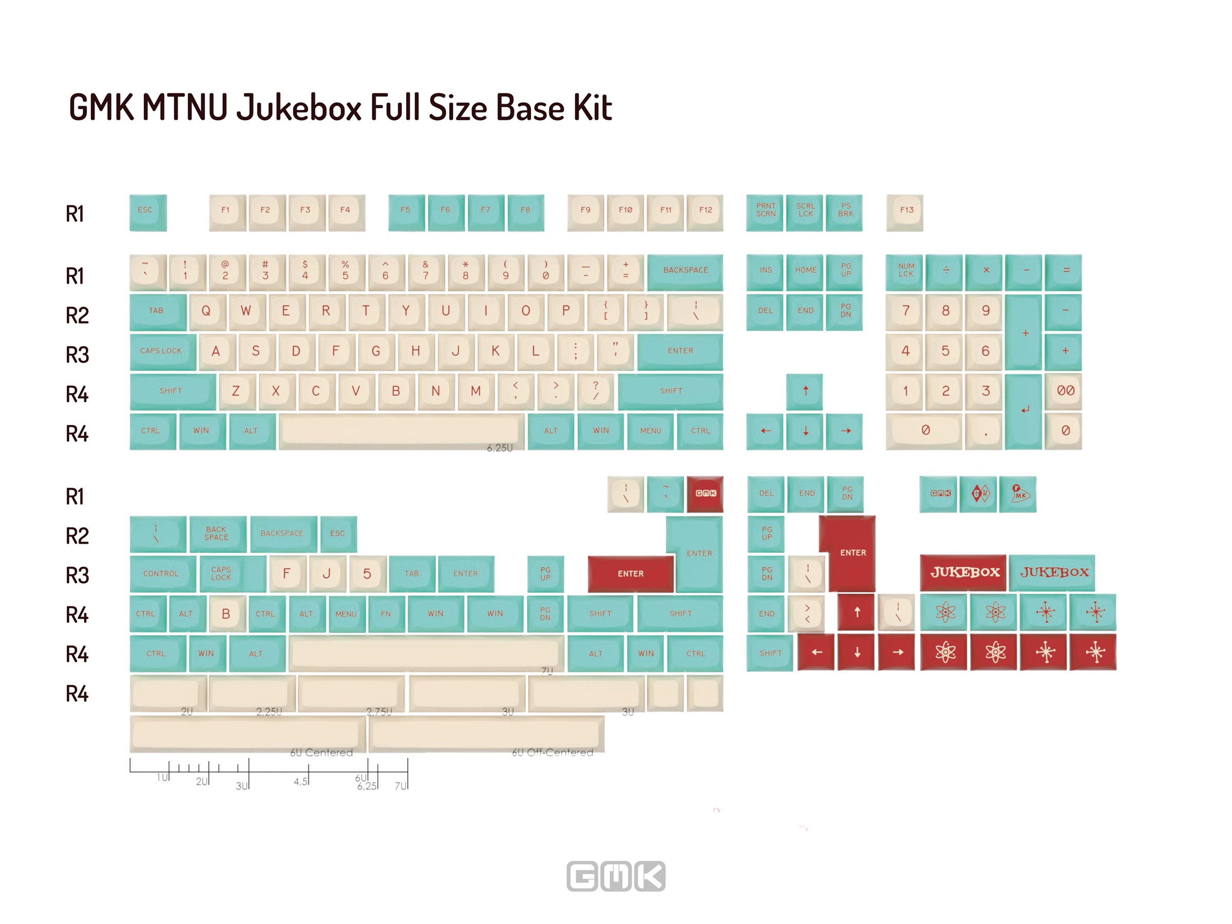 GMK Jukebox * MTNU Profile Double Shot PBT Keycap Set MKD1ZMPGSA |0|