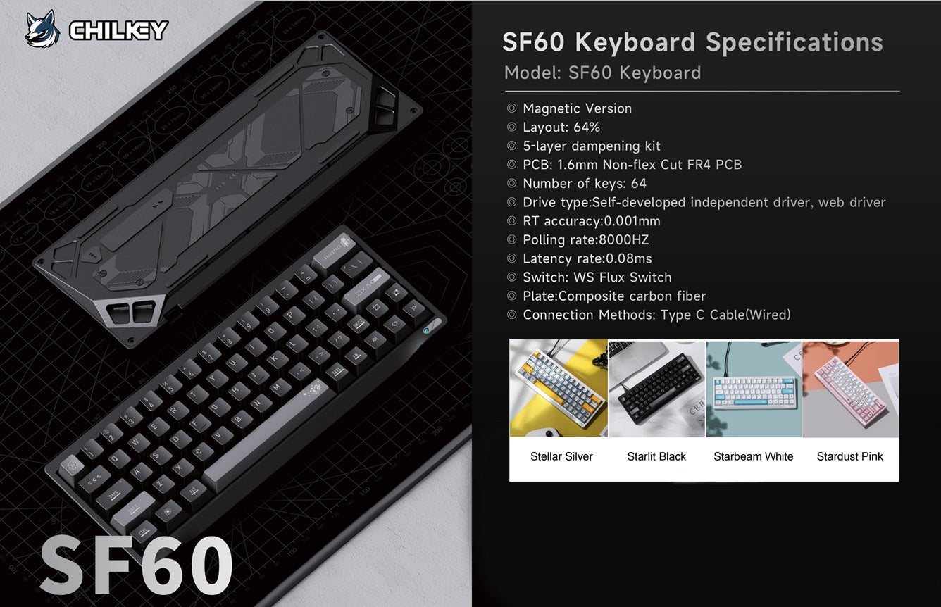 Chilkey SF60 HE Keyboard MKQPJ9S4MX |79393|