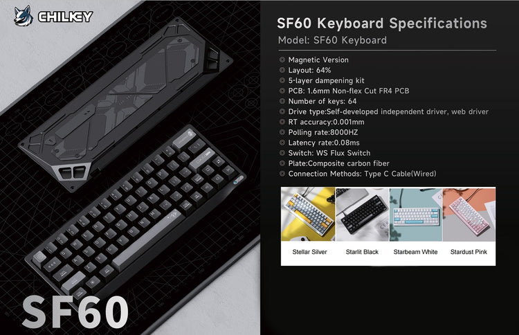 Chilkey SF60 HE Keyboard MKQPJ9S4MX |79393|