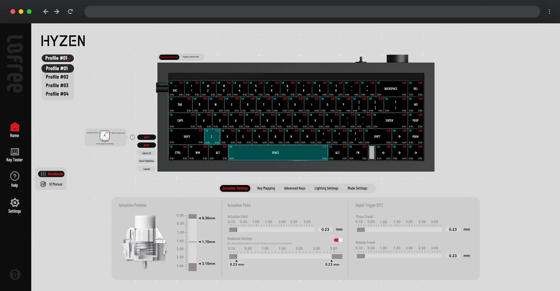 Lofree Hyzen67 Keyboard keyboard image