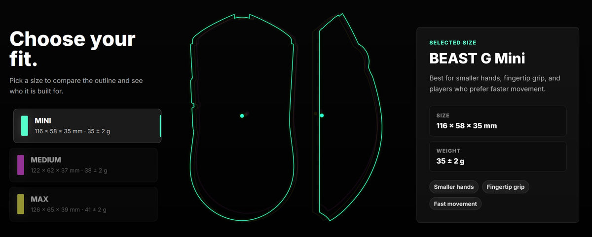 MK x WLMOUSE Beast G Mini Wireless 8K Mouse
