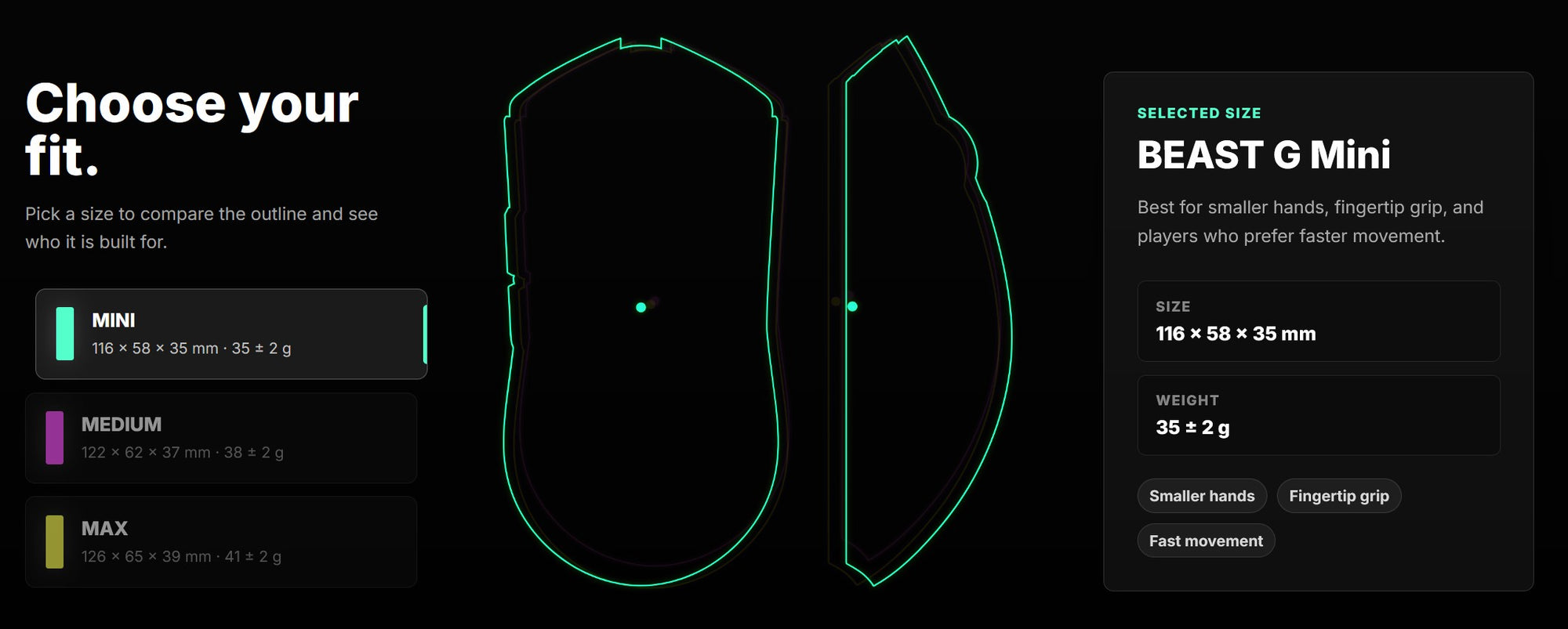 MK x WLMOUSE Beast G Mini Wireless 8K Mouse MKLXGO2U6P |79500|