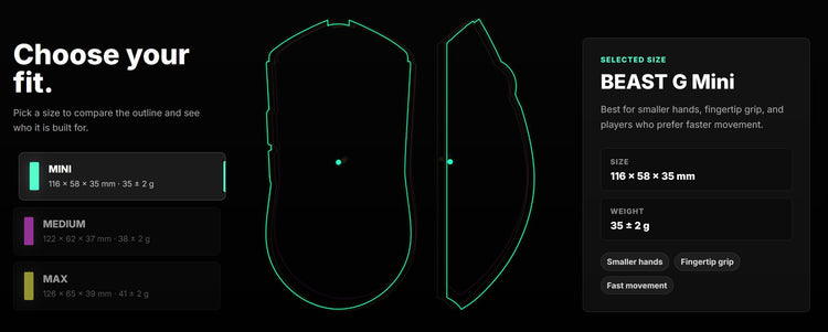MK x WLMOUSE Beast G Mini Wireless 8K Mouse MKLXGO2U6P |79500|