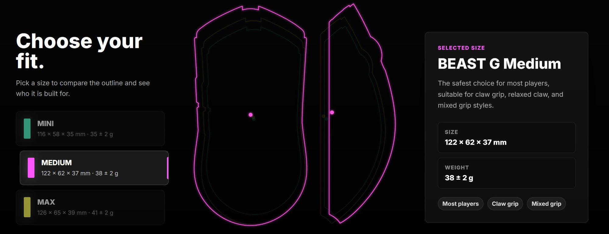 MK x WLMOUSE Beast G M Wireless 8K Mouse MKNB8CM6CK |79499|