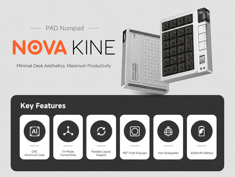 Luminkey Nova Kine Tri-Mode Keyboard MKKDRSIIWR |79686|