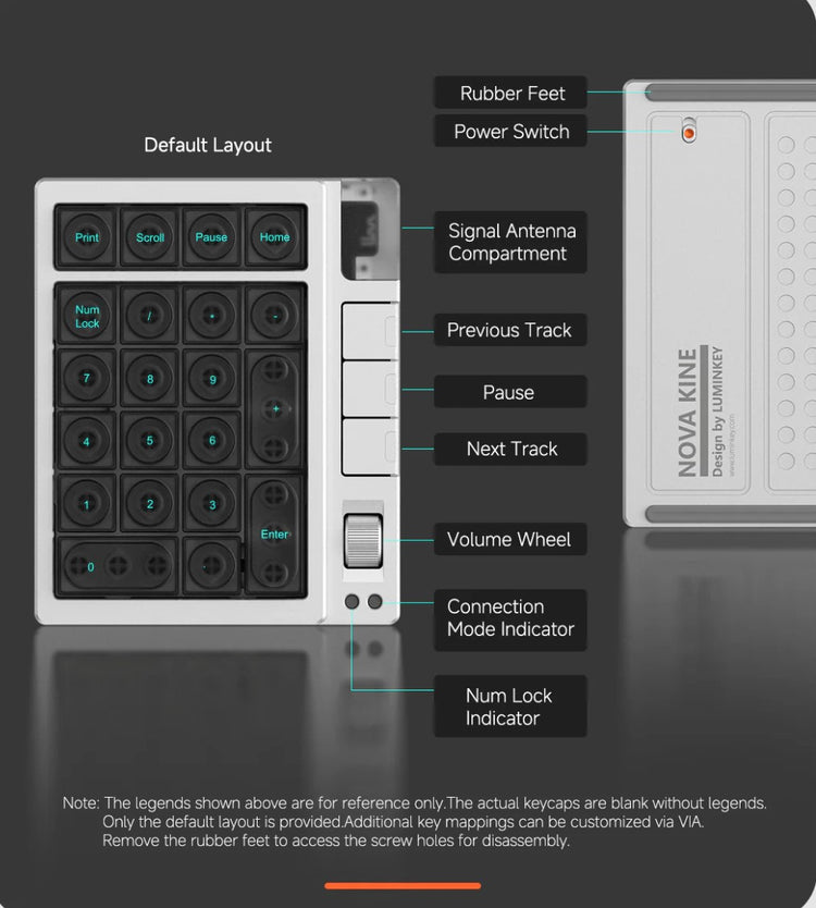 Luminkey Nova Kine Tri-Mode Keyboard MKKDRSIIWR |79690|
