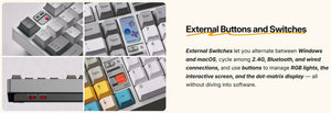 Qwertykeys QK100 Mk2 Tri-Mode Prebuilt Mechanical Keyboard MKF8DA7T8N |79909|