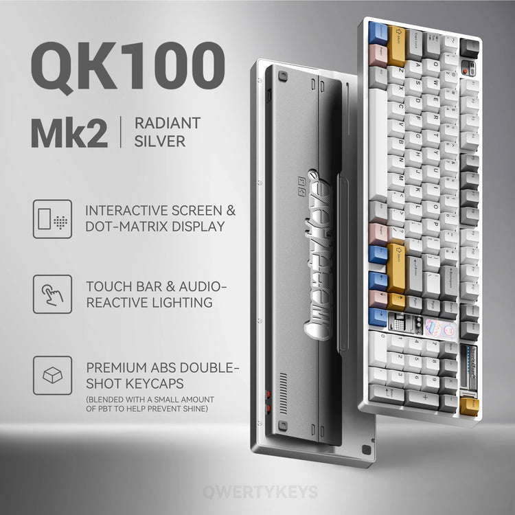 Qwertykeys QK100 Mk2 Tri-Mode Prebuilt Mechanical Keyboard MKF8DA7T8N |27648|