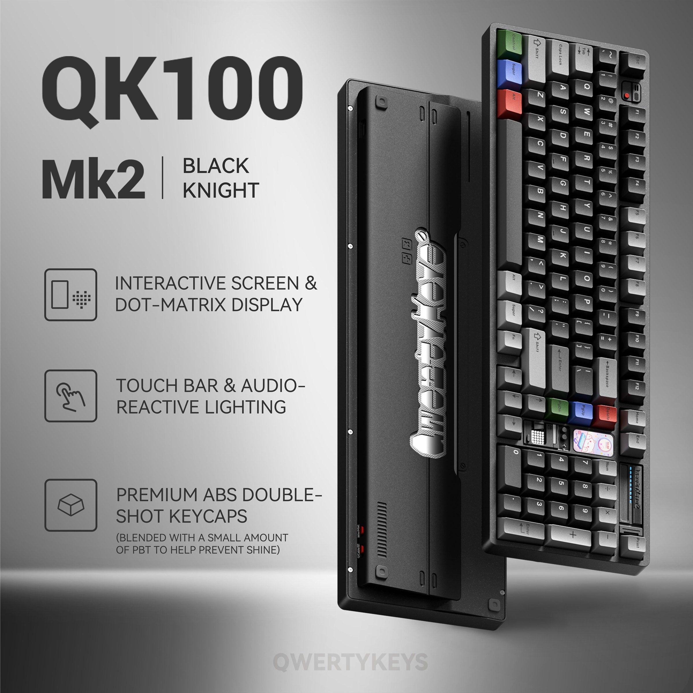 Qwertykeys QK100 Mk2 Tri-Mode Prebuilt Mechanical Keyboard MKF8DA7T8N |27650|