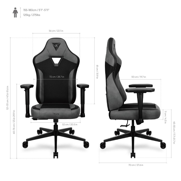 Aerocool ThunderX3 Eaze * Ergonomic Gaming Chair MK723RQZN1 |79922|