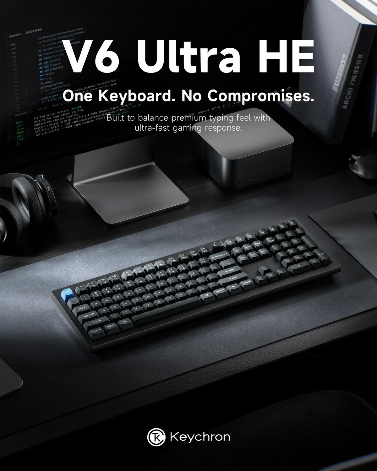 Keychron V6 Ultra Hybrid 8K * Wireless Magnetic and Mechanical Keyboard MK3VDT9IMO |80154|