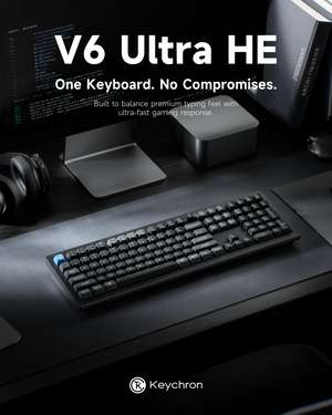 Keychron V6 Ultra Hybrid 8K * Wireless Magnetic and Mechanical Keyboard MK3VDT9IMO |80154|