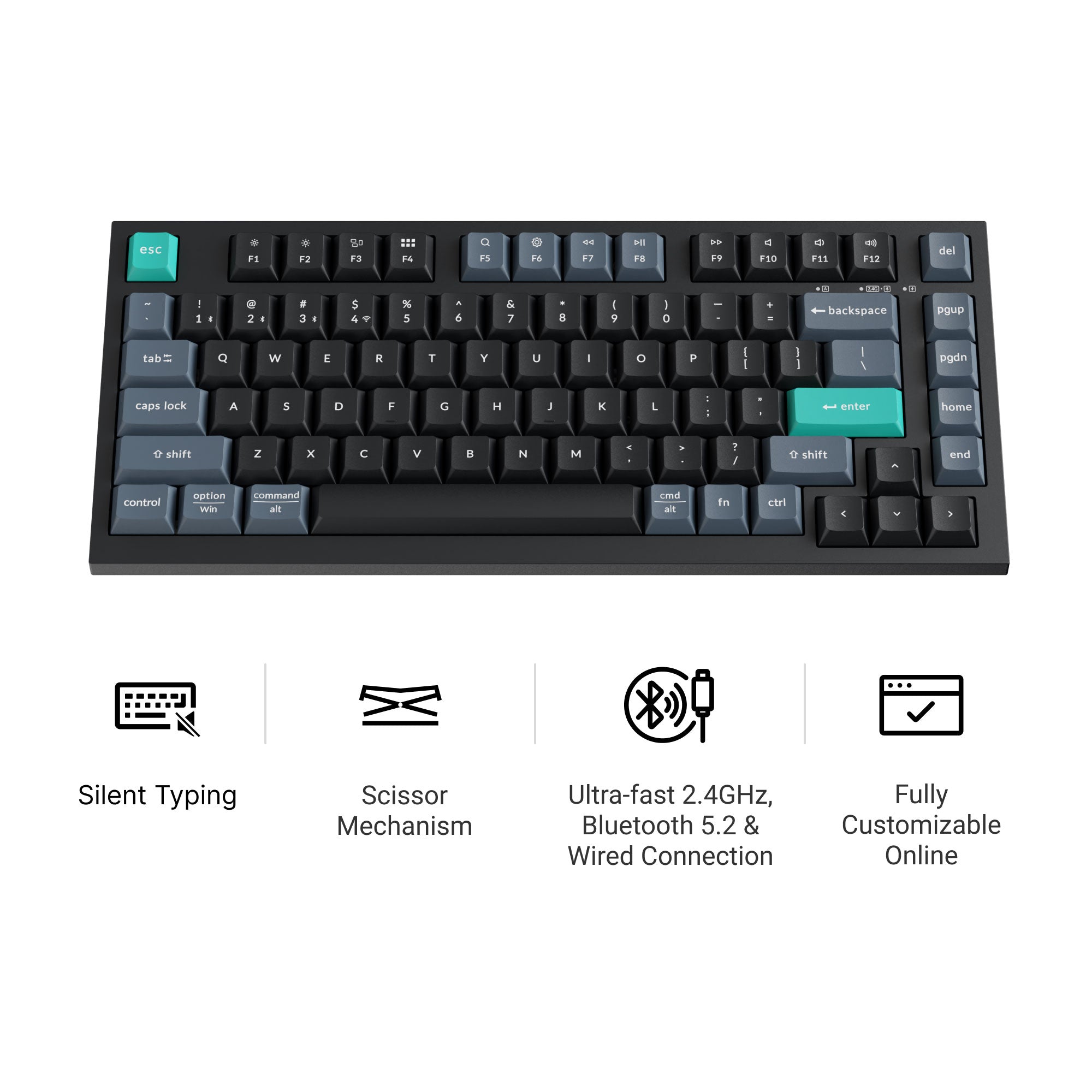 Keychron B31 Wireless Low Profile Keyboard MKOVDLTWKD |80257|