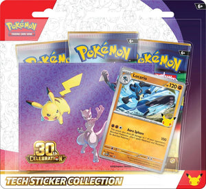 Pokemon TCG 30th Celebration Tech Sticker Collection Pack Lucario MKZD2TPCK0 |0|
