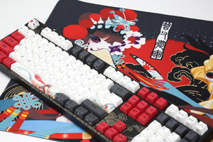 Varmilo Extra Large Mulan Beijing Opera Desk Mat with Stitched Edges MKO5ZKMQPG |39172|