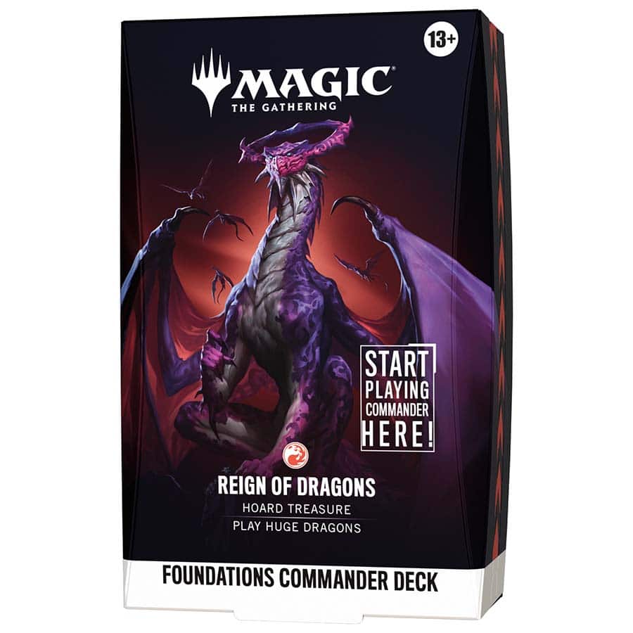 Magic the Gathering FDN Foundations Commander Deck - Reign of Dragons MKET1SZUDL |0|
