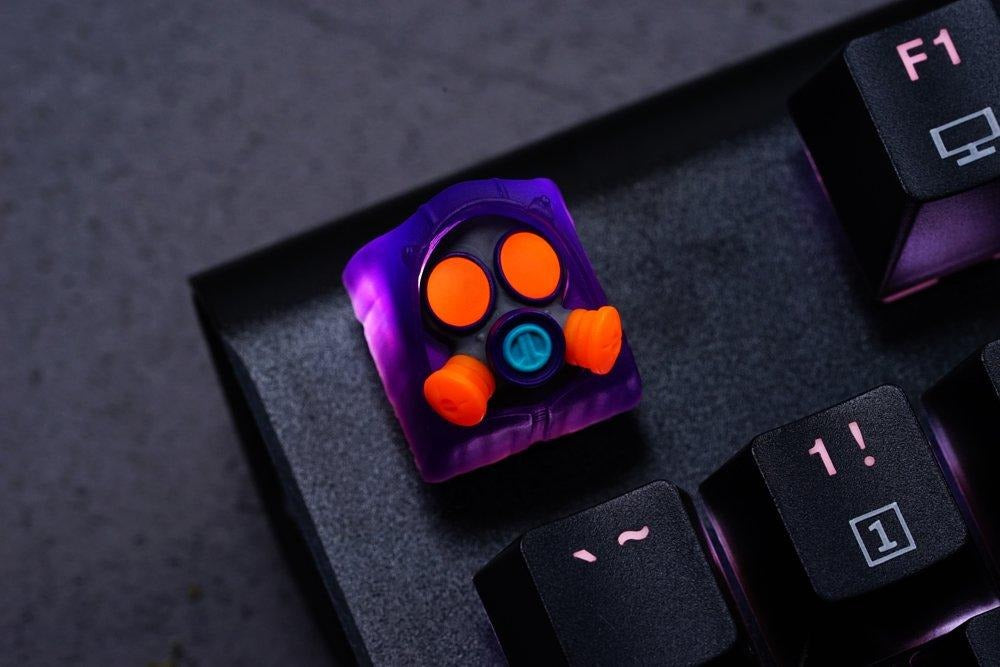 Hot Keys Project HKP Specter Translucent Purple X Orange Artisan Keycap MKK036WUJE |0|