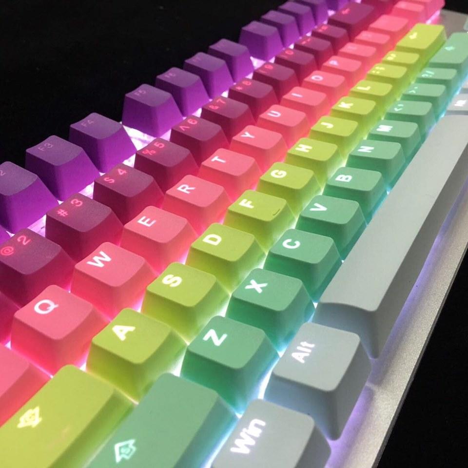Tai-Hao Rainbow Sherbet Backlit 121 Key OEM Profile Double Shot PBT Ke