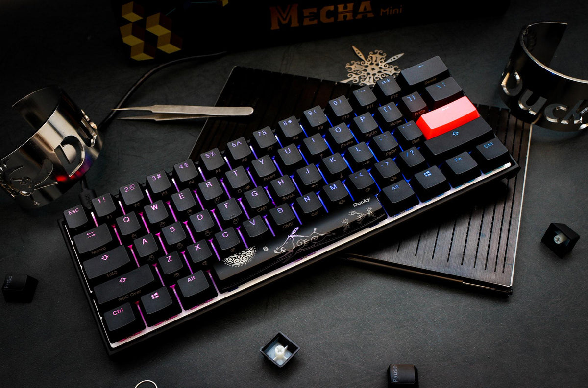 Vapoo Mech Keyboard Ducky Mecha Mini v2 RGB LED 60% Double Shot PBT Mechanical Keyboard