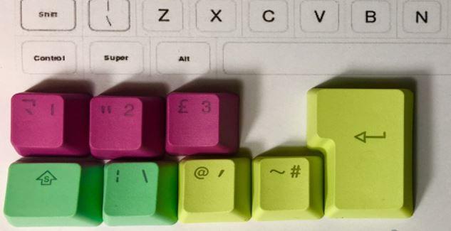 Tai-Hao 8 Key ISO UK PBT Double Shot Backlit Keycap Set Rainbow Sherbet MK6M1X54HY |0|