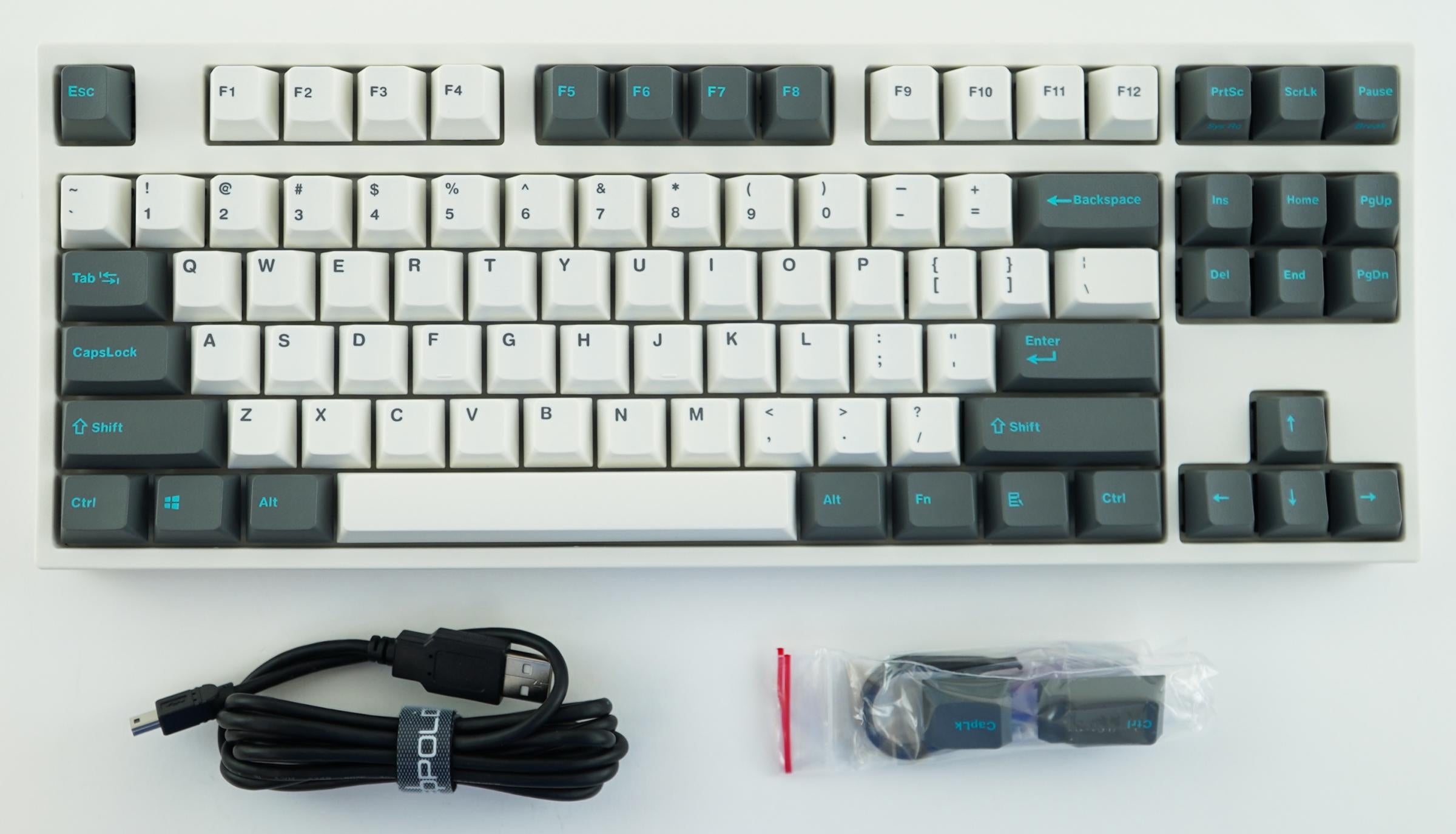 Leopold FC750R White/Grey PD TKL Double Shot PBT Mechanical Keyboard