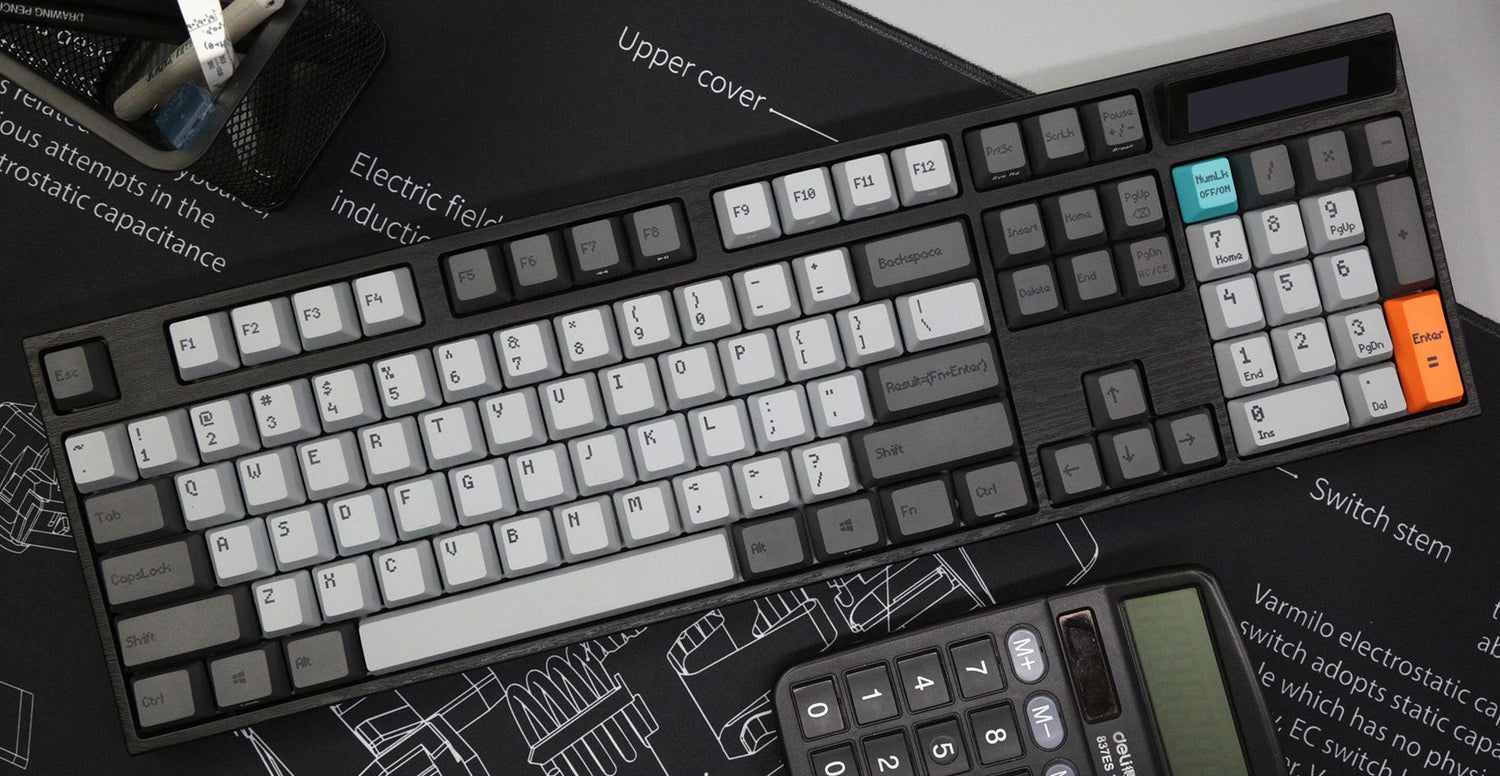 Varmilo VA104C Calculator White LED Dye Sub PBT Mechanical Keyboard