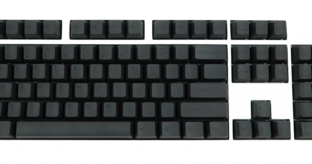 Tai-Hao Carbon Black 116 Key OEM Profile Double Shot PBT Keycap Set