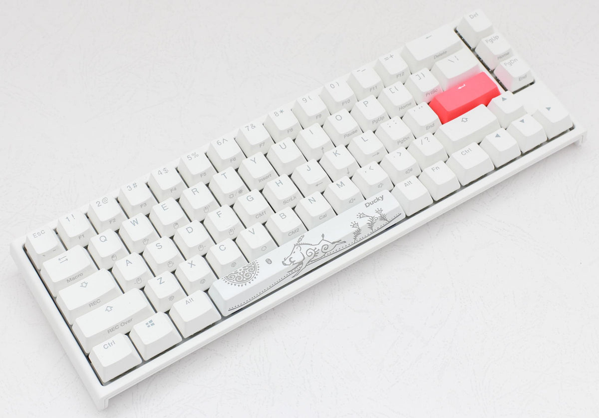 Keyboard Sf Ducky One 2 SF RGB Pure White 65% Double Shot PBT Mechanical Keyboard