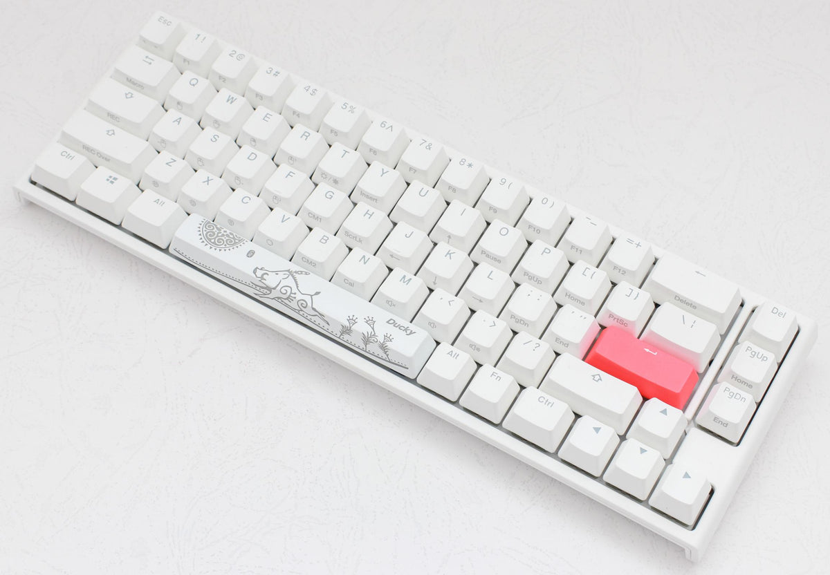 Keyboard Sf Ducky One 2 SF RGB Pure White 65% Double Shot PBT Mechanical Keyboard