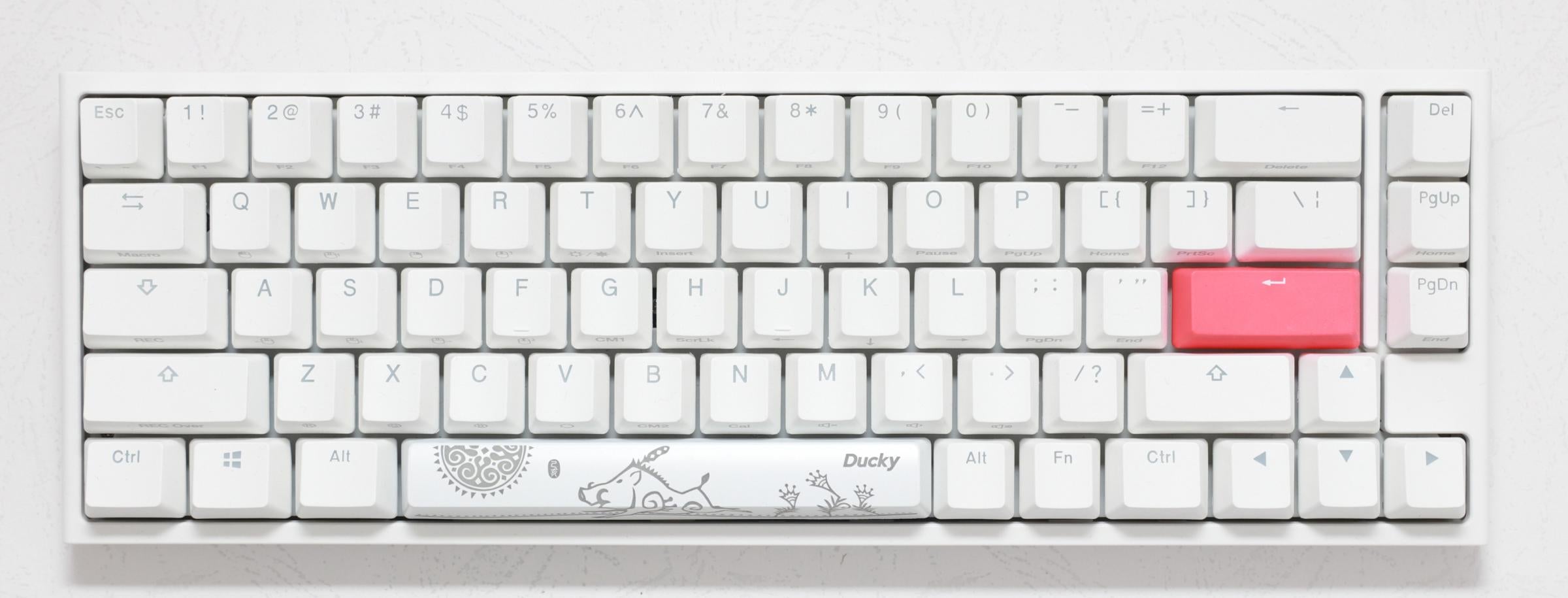 Ducky One 2 SF RGB Pure White RGB LED 65% Double Shot PBT Mechanical  Keyboard