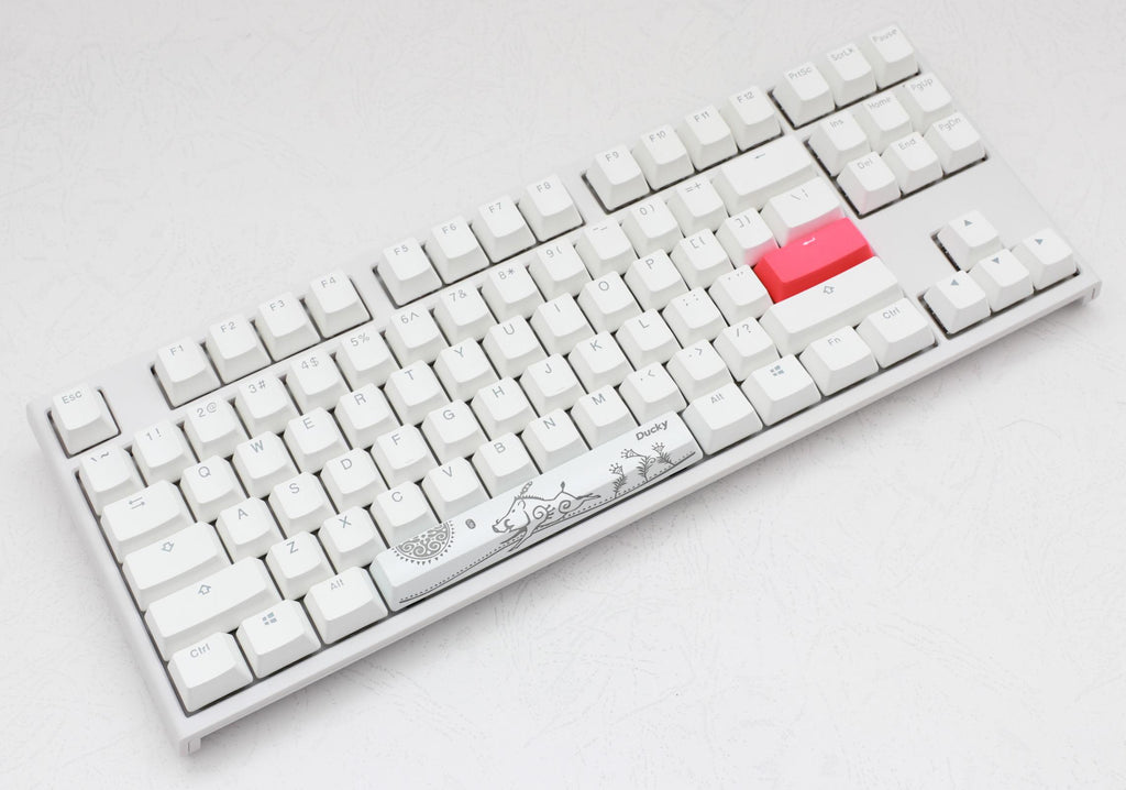 Ducky One 2 TKL RGB Pure White RGB LED Double Shot PBT Mechanical Keyb