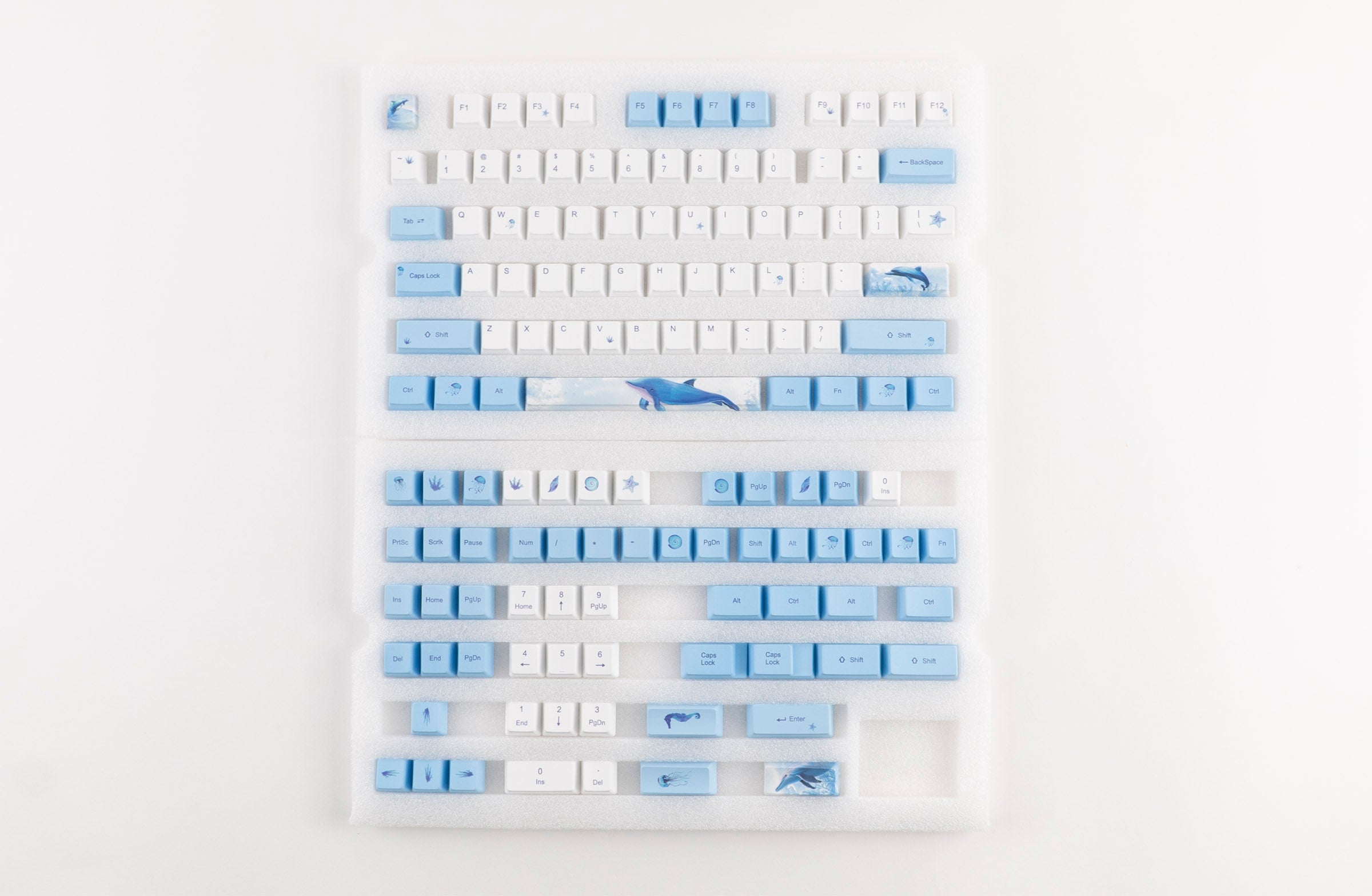 KBParadise 113 Key PBT Dye Sub Keycap set Dolphin MK799NQ12I |0|