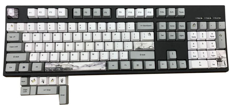 KBParadise 113 Key PBT Dye Sub Keycap set Ink Painting MKDWJ6D9GR |69750|