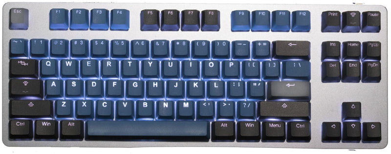 Tai-Hao Forest Deep Blue Backlit ISO 8 Key OEM Profile Double Shot PBT