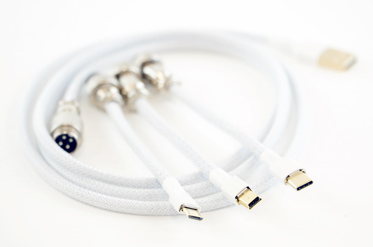 Kraken White Sleeved Aviator Universal USB Keyboard Cable MKMIHRW3OL |80378|